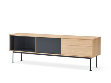 YOKO - Wood veneer and MDF TV cabinet by TEULAT