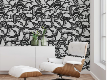 BRUSH - Motif washable wallpaper by Texturae