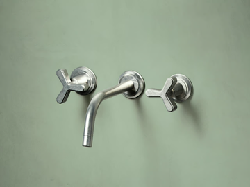 ANIKA - 3 hole wall-mounted washbasin tap by The Watermark Collection