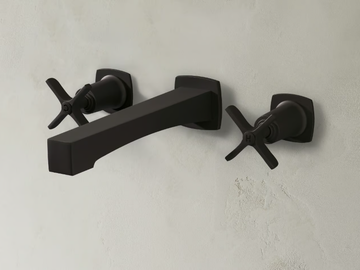 HIGHLINE - 3 hole wall-mounted washbasin tap by The Watermark Collection