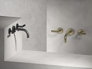 LOFT - 3 hole wall-mounted washbasin tap by The Watermark Collection