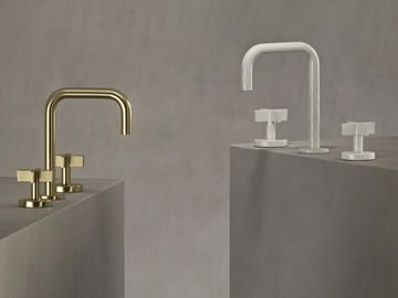 LONDON - Countertop washbasin tap with individual rosettes by The Watermark Collection
