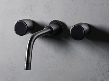 SENSE - 3 hole wall-mounted washbasin tap by The Watermark Collection