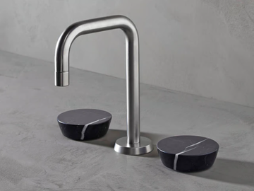 ZEN - Contemporary style 3 hole countertop metal washbasin tap by The Watermark Collection