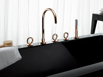 COLLECTION O - Bath mixer and handshower supplied by progressive cartridge mixer by THG Paris