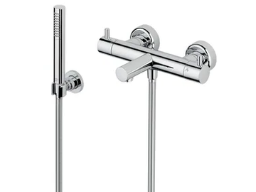 COLLECTION O - Wall mounted thermostatic bath/shower mixer by THG Paris