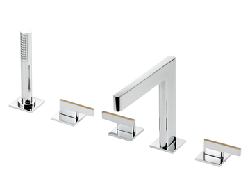 ICON-X - Bath mixer and handshower supplied by progressive cartridge mixer by THG Paris
