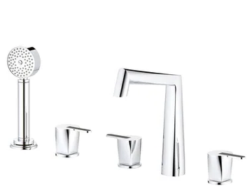 MÉTAMORPHOSE - Bath mixer and handshower supplied by progressive cartridge mixer by THG Paris