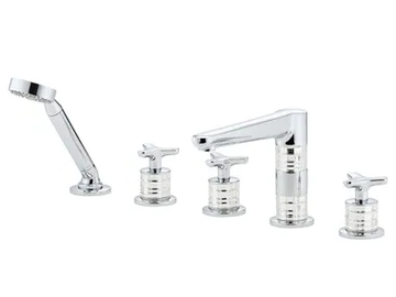 SYSTEM CRYSTAL - Bath mixer and handshower supplied by progressive cartridge mixer by THG Paris
