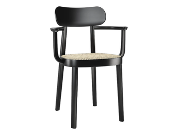 118 F - Solid wood chair with armrests by Thonet