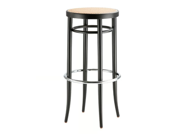 204 RH - High barstool with seat in cane work by Thonet