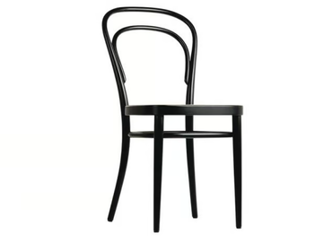 214 - Wood chair with cane work seat by Thonet