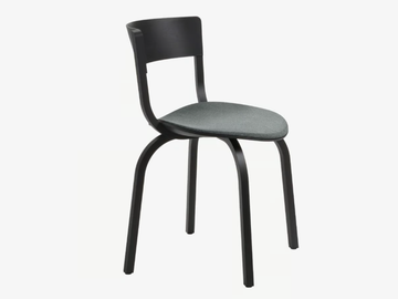 404 SP - Wooden chair with integrated cushion by Thonet