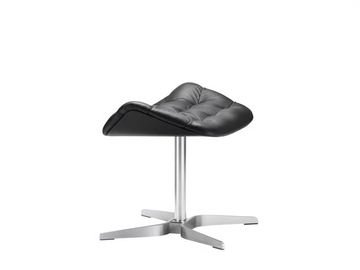 808 H - With 4-spoke base leather footstool by Thonet