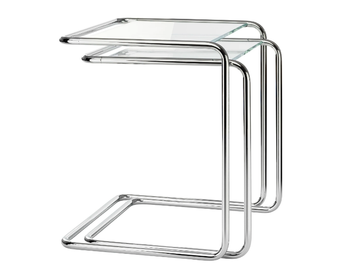 B 97 - Stackable glass and steel side table by Thonet