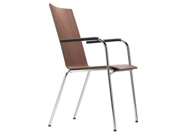 S 164 F - Stackable chair with armrests by Thonet