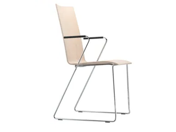 S 184 FST - Sled base chair with armrests by Thonet