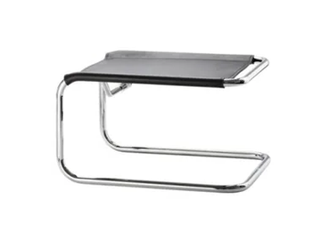 S 35 LH - Tanned leather footstool by Thonet