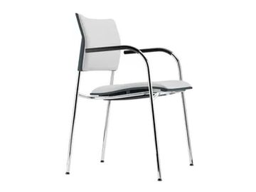 S 360 PFST - Stackable upholstered chair with armrests by Thonet