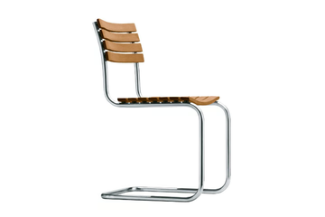 S 40 - Cantilever solid wood garden chair with armrests by Thonet