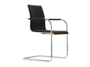 S 53 PF - Cantilever upholstered chair with armrests by Thonet