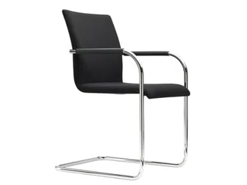 S 55 PF EVO - Cantilever upholstered chair with armrests by Thonet