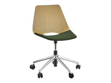 S 661 SPVDR - Swivel multi-layer wood office chair with 5-Spoke base by Thonet