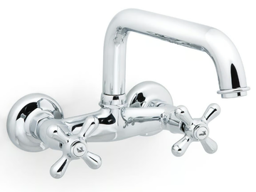 100074 - On-wall mounting washstand faucet brass by THPG