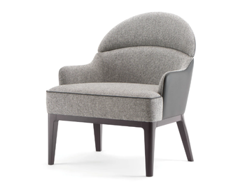 ASTON - Fabric easy chair with armrests by Tirolo