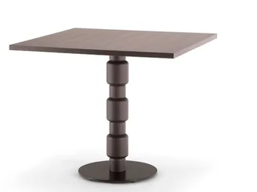 BERLINO - Square solid wood and metal table by Tirolo