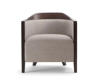 BOSTON - Fabric armchair with armrests by Tirolo