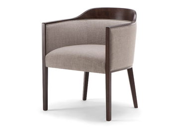 BOSTON - Fabric easy chair with armrests by Tirolo