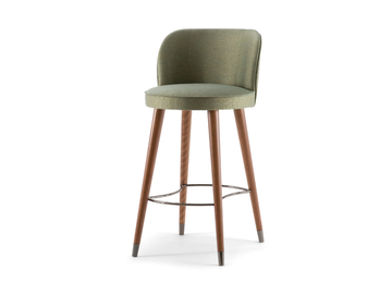 CANDY - Fabric stool with footrest with back by Tirolo
