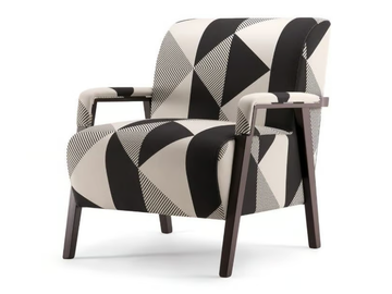 CARTER - Fabric armchair with armrests by Tirolo