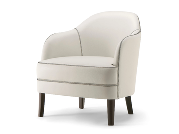 CHICAGO - Upholstered armchair with armrests by Tirolo