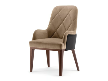 GILL - Tufted fabric armchair with armrests high-back by Tirolo