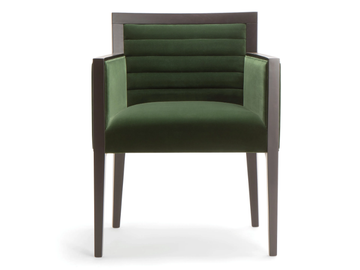 GINEVRA - Fabric easy chair with armrests by Tirolo