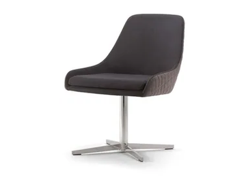 JO - Upholstered with 4-spoke base fabric chair by Tirolo