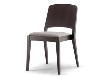 KYOTO - Solid wood chair with integrated cushion by Tirolo