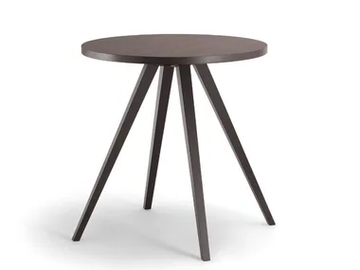 MILANO - Round solid wood table by Tirolo