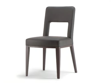 MONTREAL - Upholstered leather chair open back by Tirolo