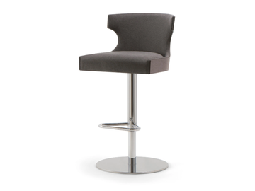 XIE - Fabric stool with footrest with back by Tirolo