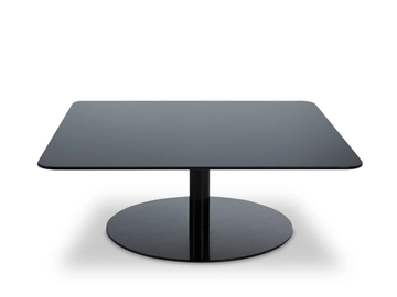 FLASH - Square glass and steel coffee table by Tom Dixon