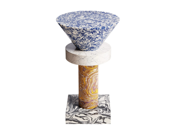 SWIRL TABLE CONE - Round marble coffee table by Tom Dixon