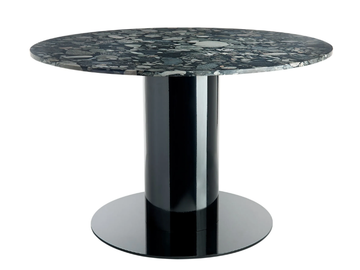 TUBE WIDE - Round marble dining table by Tom Dixon
