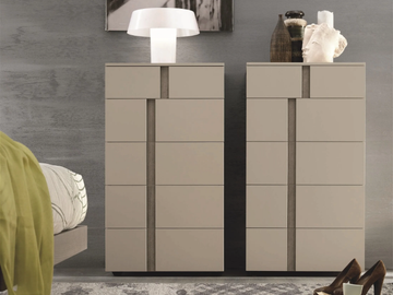 ATHENA - Wooden chest of drawers with integrated handles by Tomasella