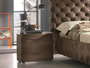 BOGART - Wooden bedside table with drawers by Tomasella