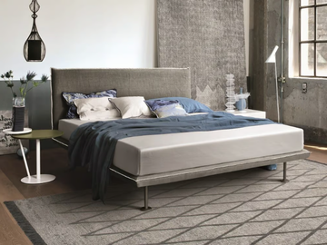BRAVO - Upholstered fabric double bed by Tomasella