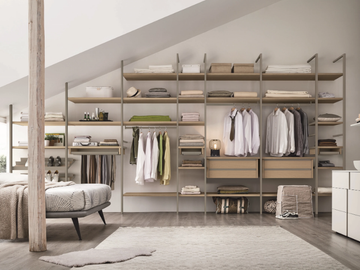LIBERTY SYSTEM LI303 - Sectional wooden walk-in wardrobe by Tomasella