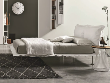 NUVOLA - Fabric double bed with upholstered headboard by Tomasella